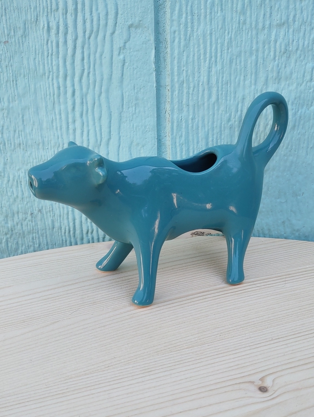The Pioneer Woman Teal Ceramic Cow Creamer